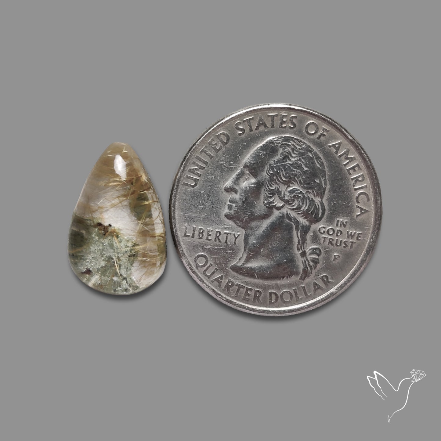 Lodolite Cabochon Uneven Back