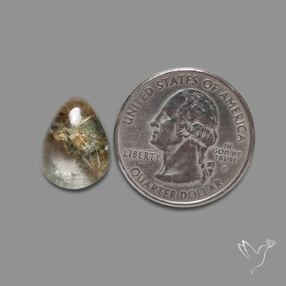 Lodolite Cabochon Uneven Back