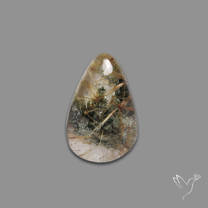 Lodolite Cabochon Uneven Back