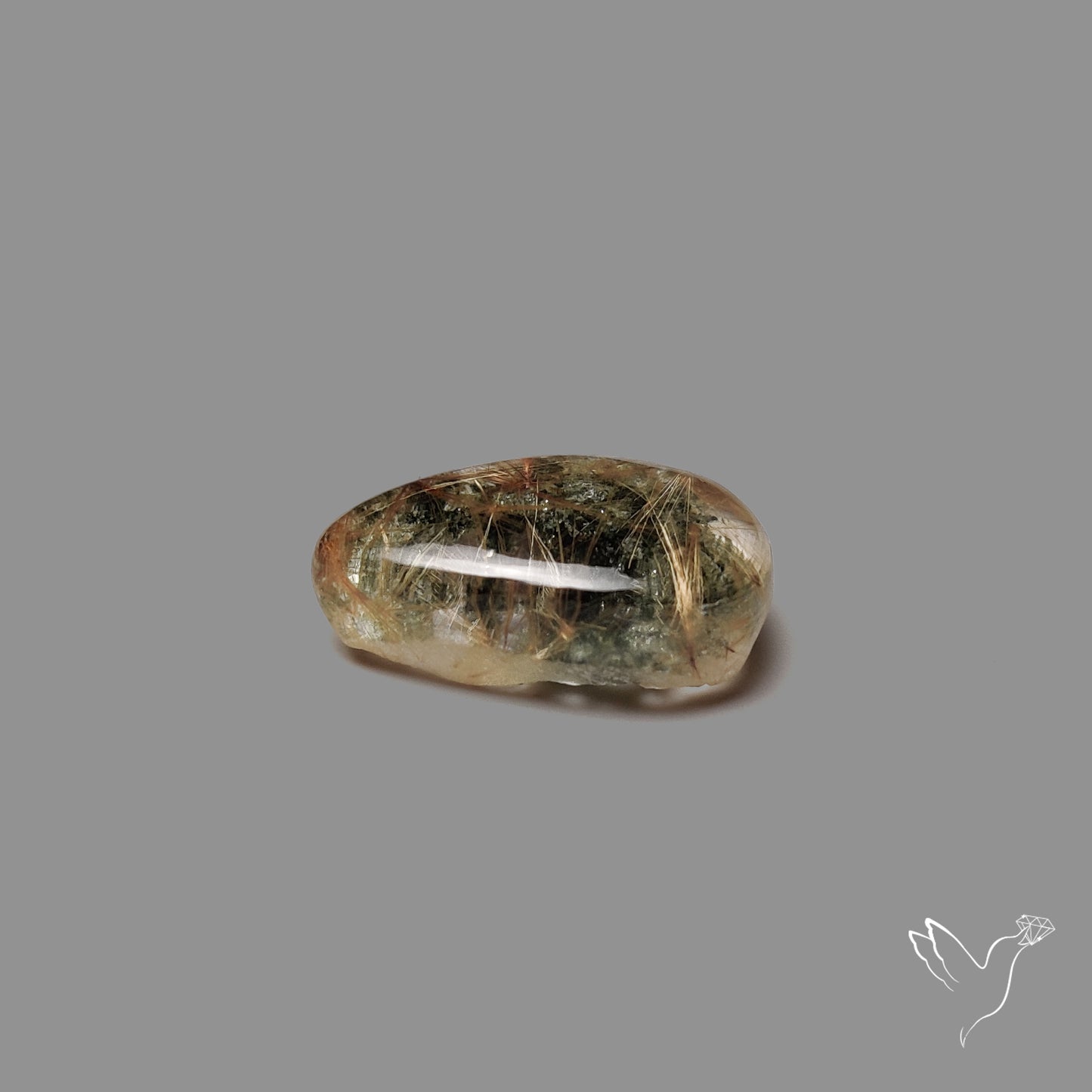 Lodolite Cabochon Uneven Back