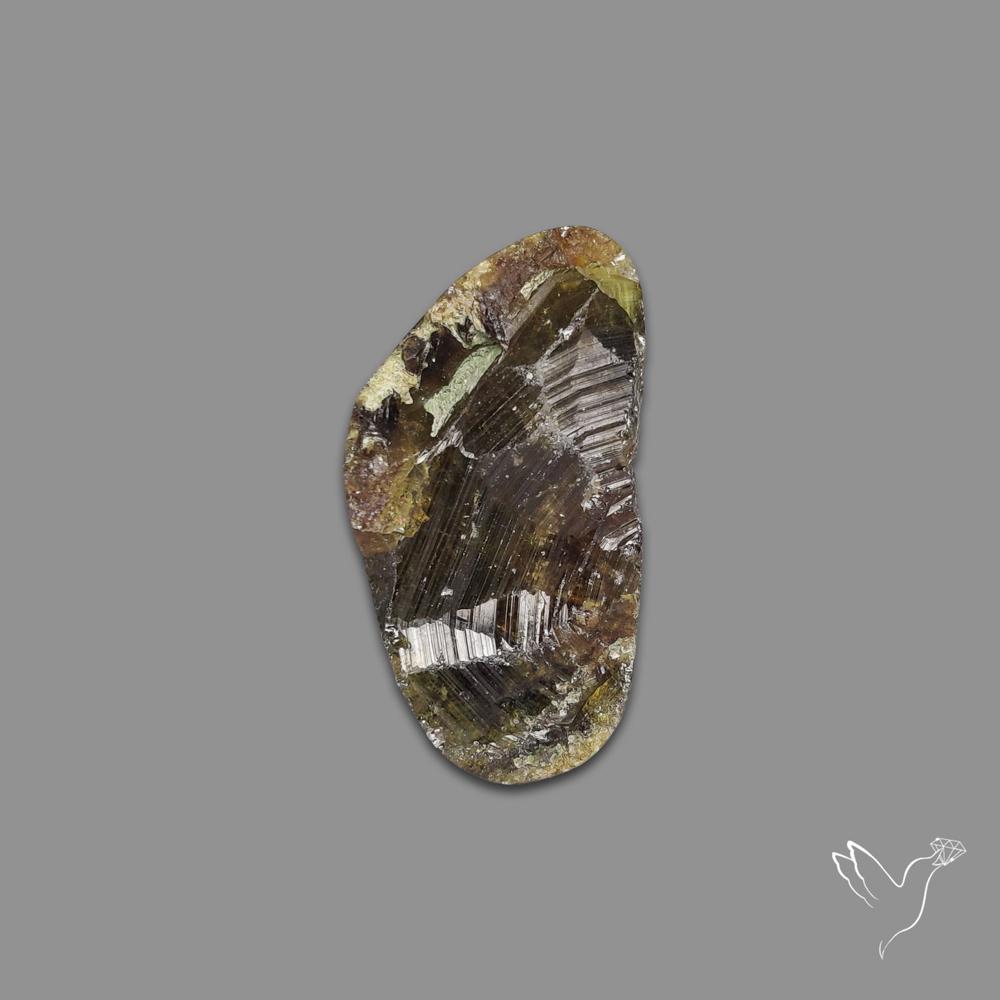 Green Grossular Garnet Raw Face Druzy