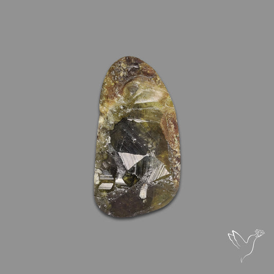 Green Grossular Garnet Raw Face Druzy