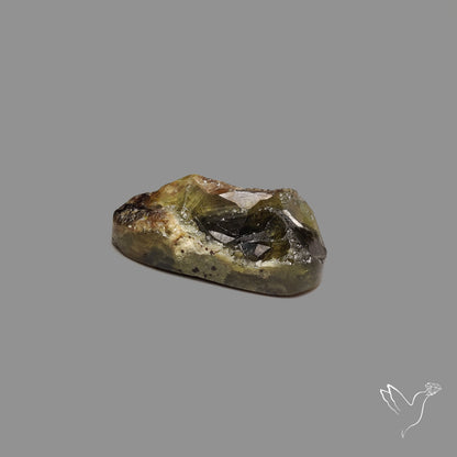 Green Grossular Garnet Raw Face Druzy