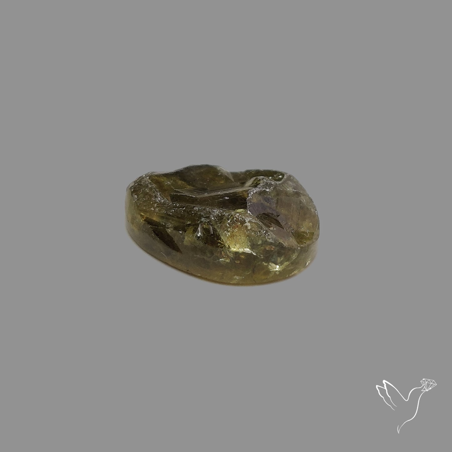 Green Grossular Garnet Raw Face Druzy
