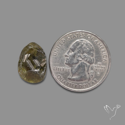 Green Grossular Garnet Raw Face Druzy