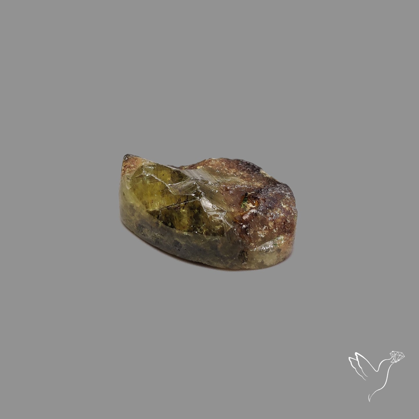 Green Grossular Garnet Raw Face Druzy