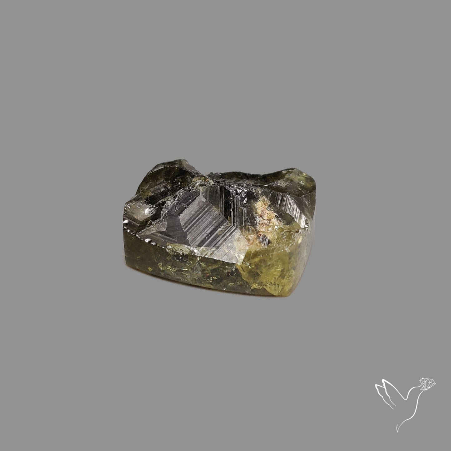 Green Grossular Garnet Raw Face Druzy