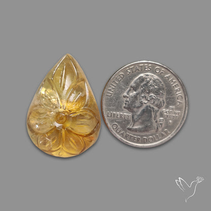 Citrine Mughal Carving