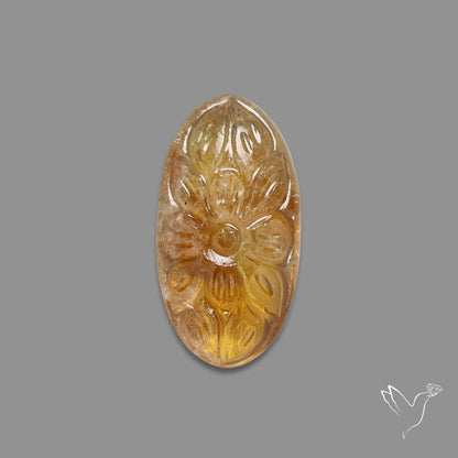 Citrine Mughal Carving