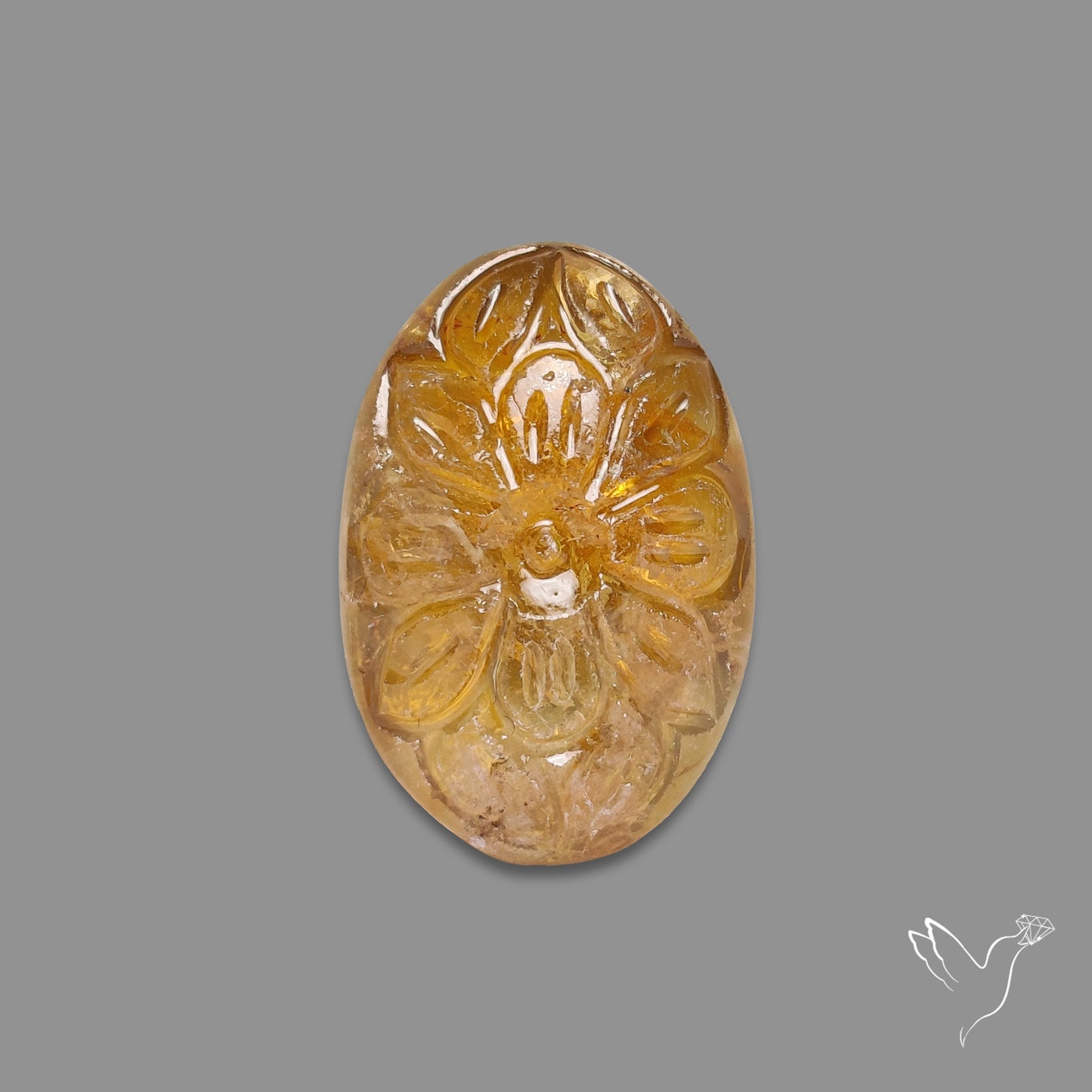 Citrine Mughal Carving