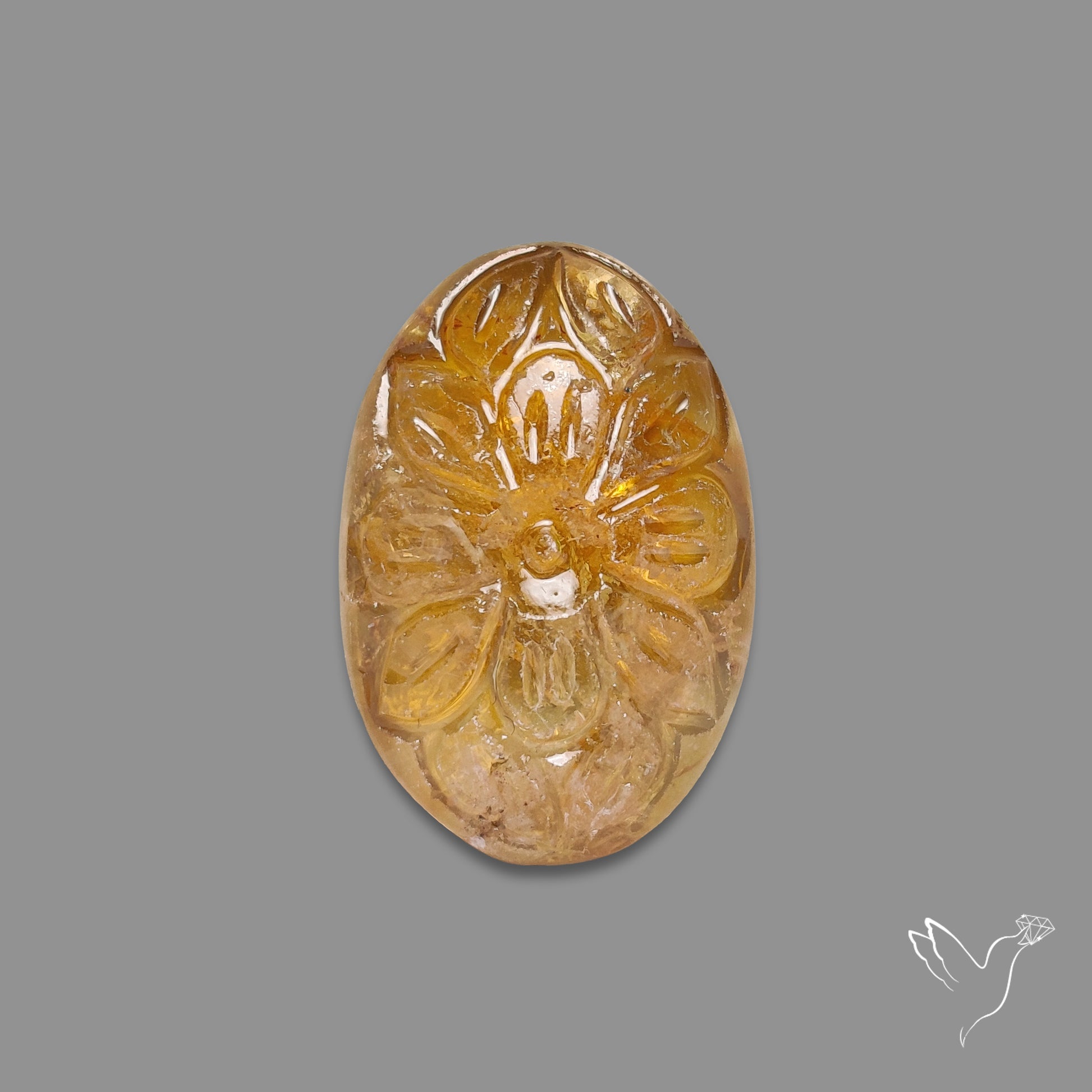 Citrine Mughal Carving
