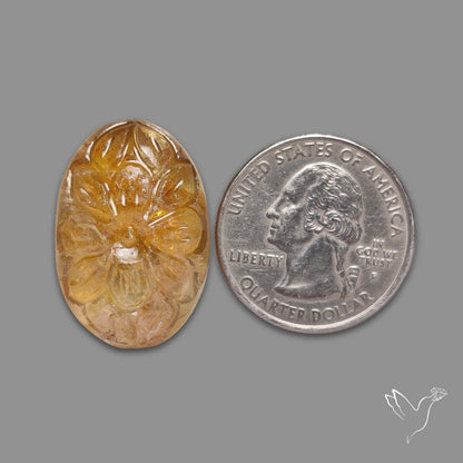 Citrine Mughal Carving