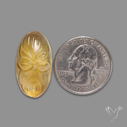 Citrine Mughal Carving