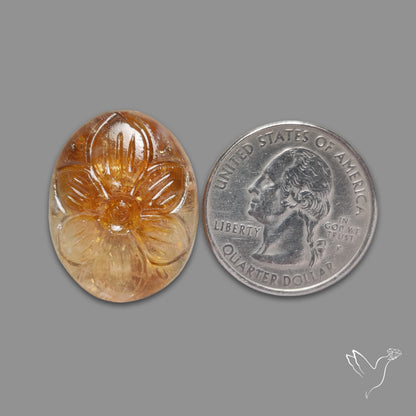 Citrine Mughal Carving