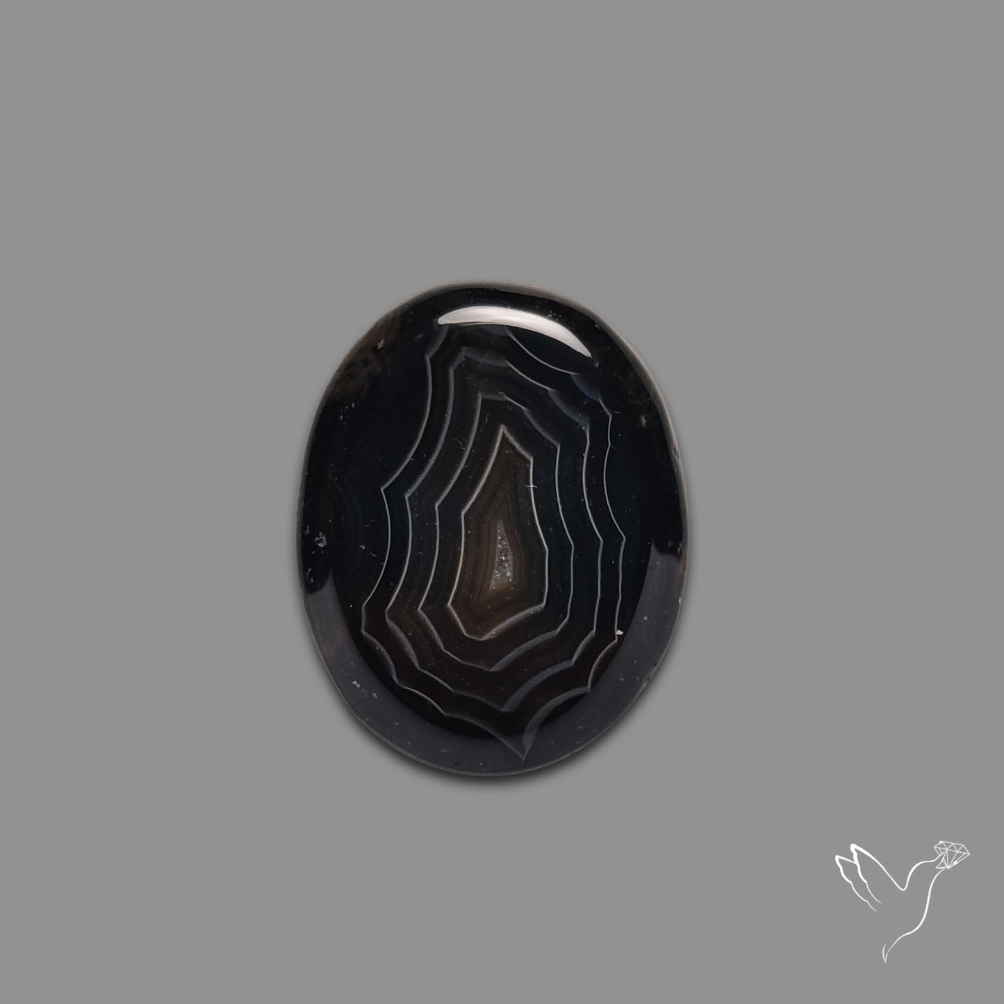 Black Banded Agate Cabochon