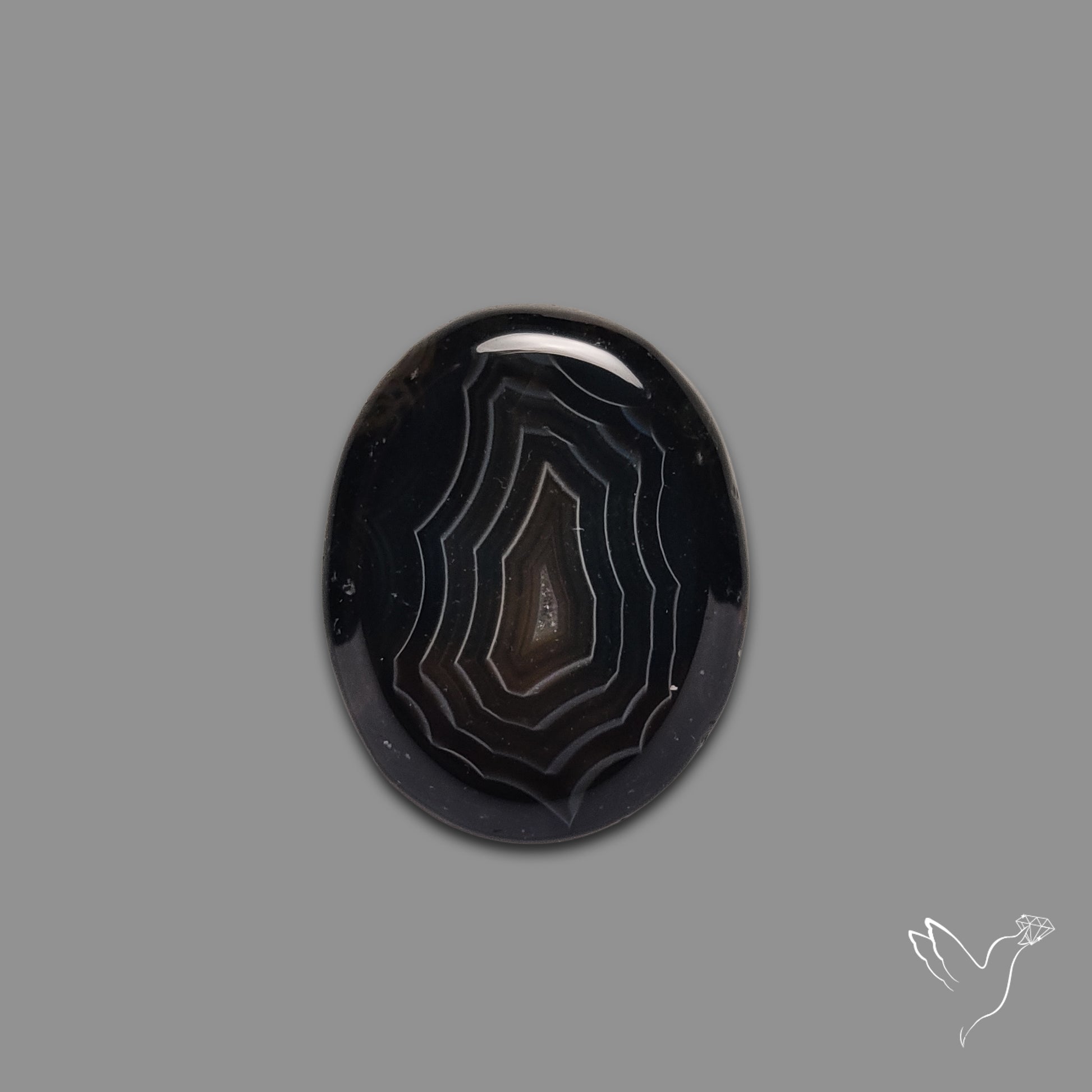 Black Banded Agate Cabochon