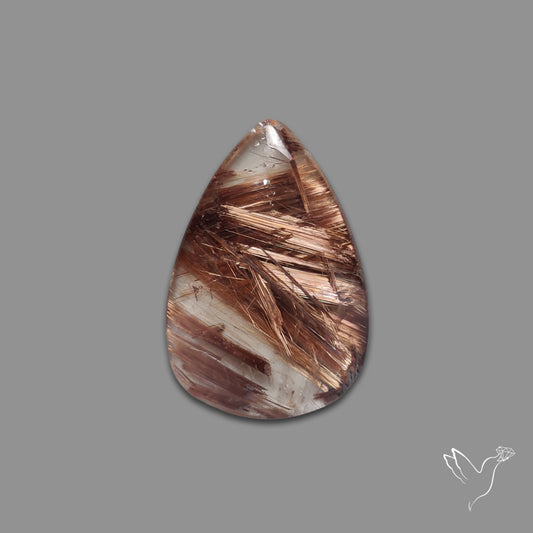 Copper Rutilated Quartz Cabochon