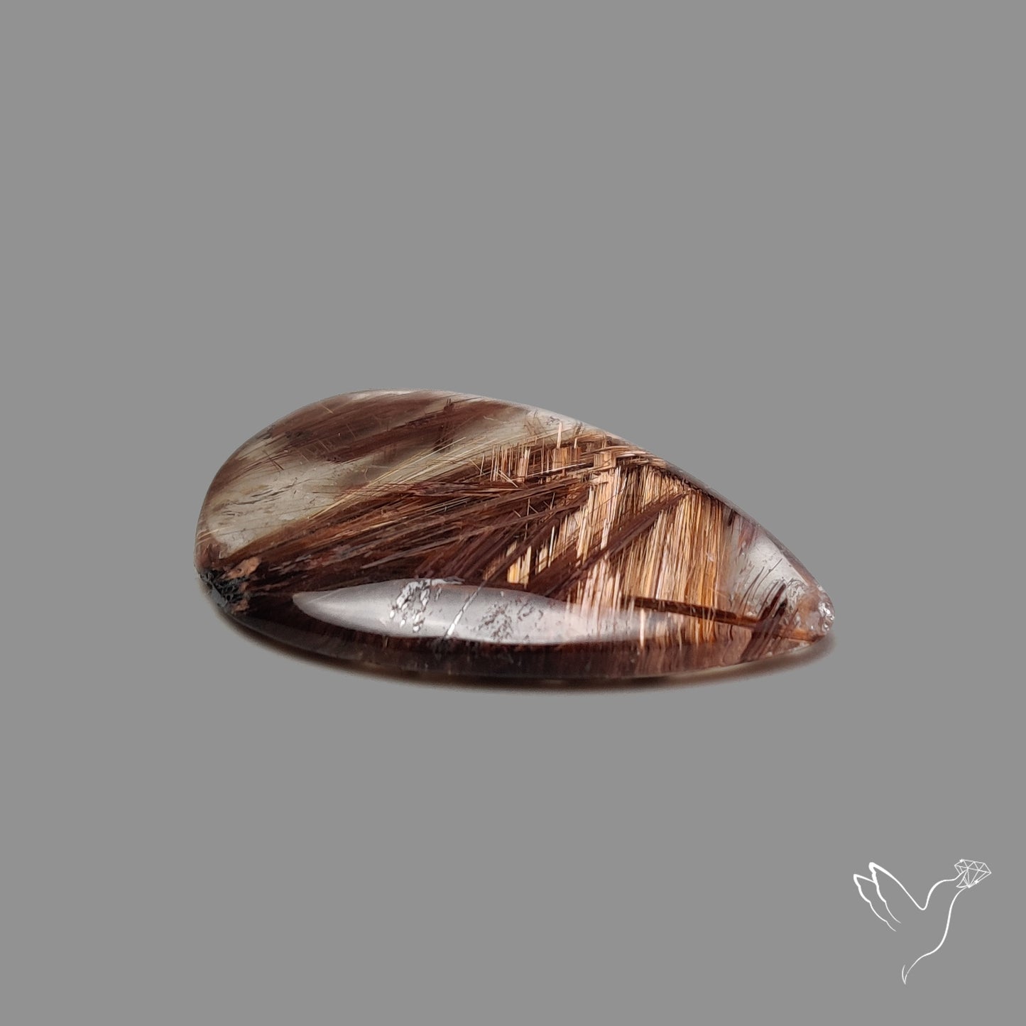 Copper Rutilated Quartz Cabochon