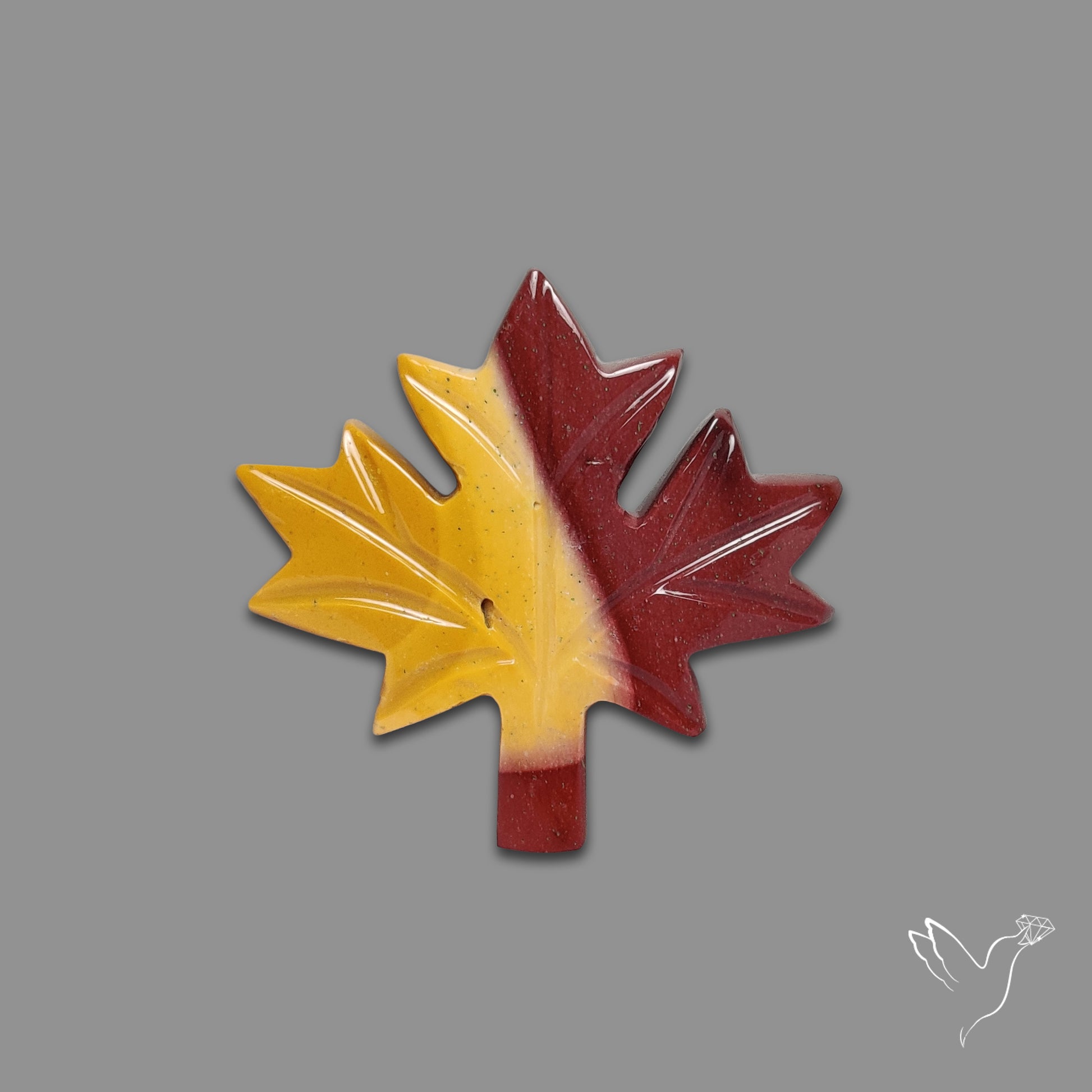 Mookaite Maple Leaf Carving