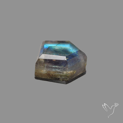 Step Cut Himalayan Quartz With Labradorite Doublet