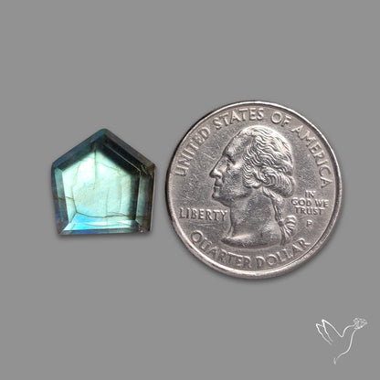 Step Cut Himalayan Quartz With Labradorite Doublet
