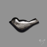 Silversheen Obsidian Bird Carving