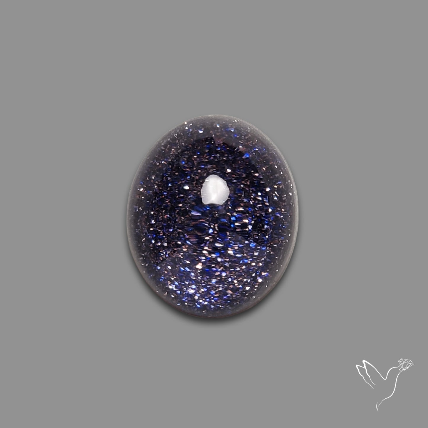 Blue Goldstone Doublet