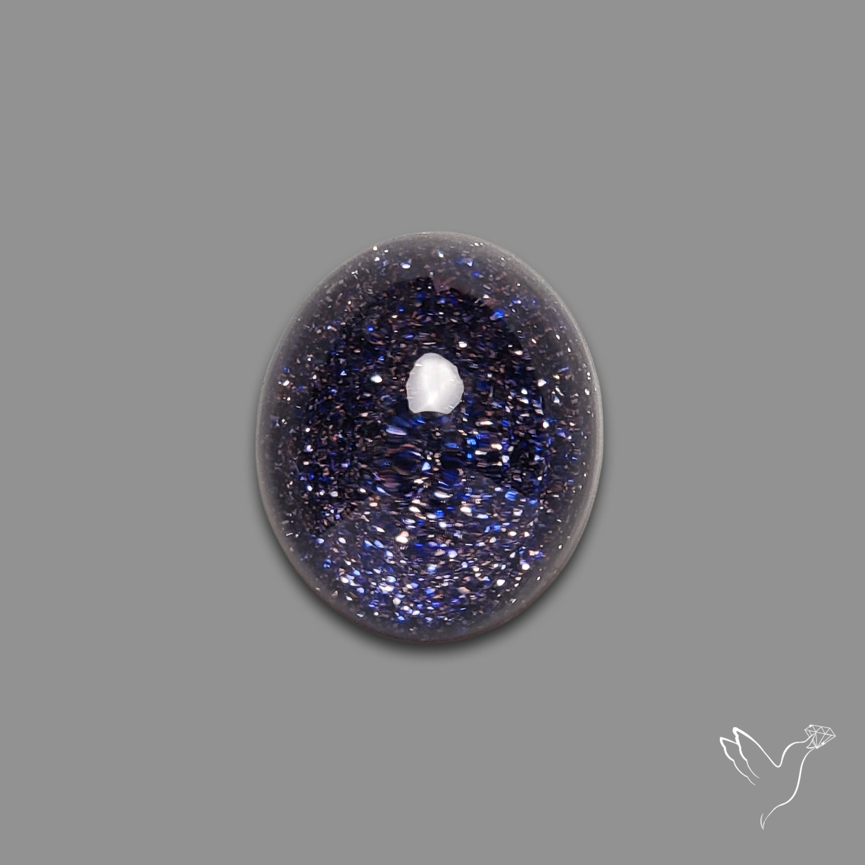 Blue Goldstone Doublet