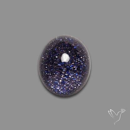 Blue Goldstone Doublet
