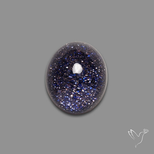 Blue Goldstone Doublet