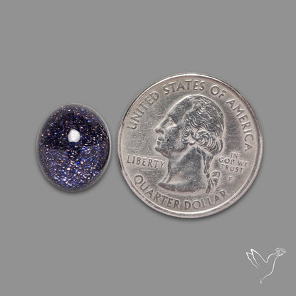 Blue Goldstone Doublet