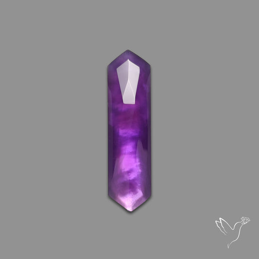 Rose Cut Amethyst With Mother Of Pearl Doublet