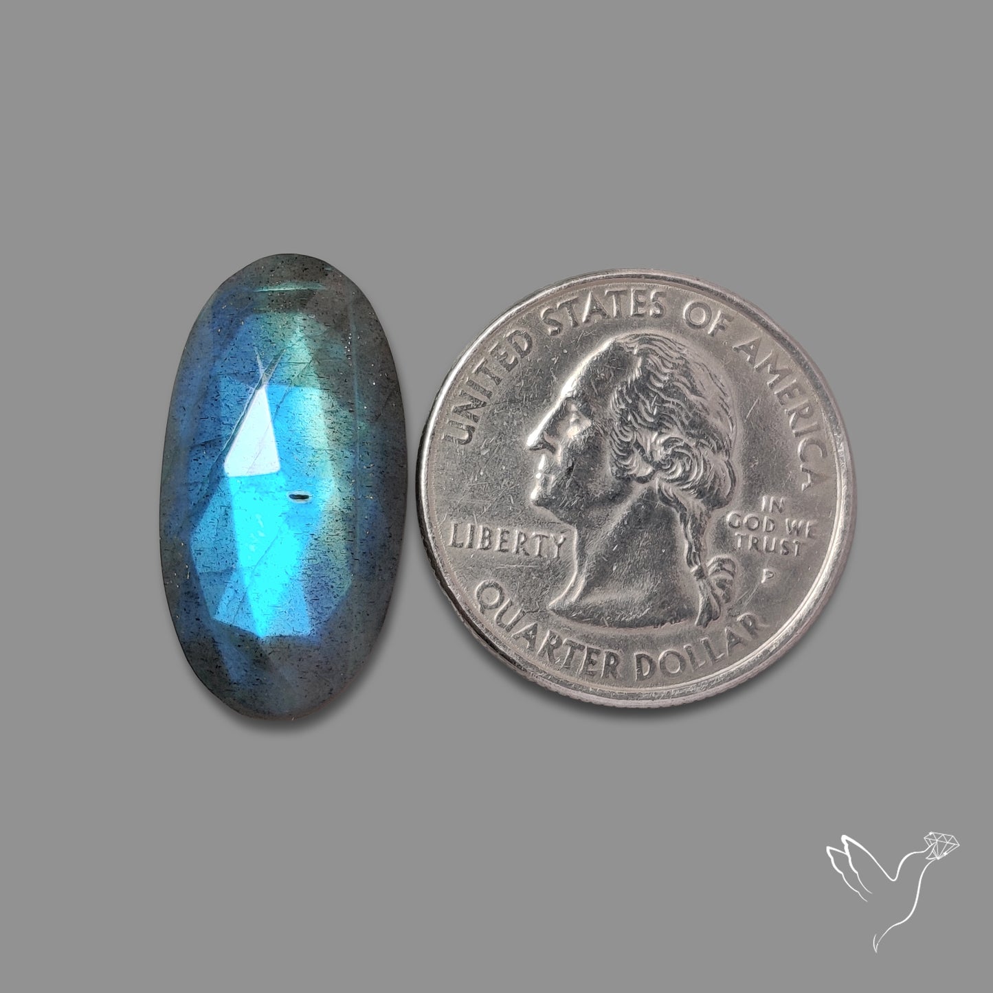 Rose Cut Blue Labradorite