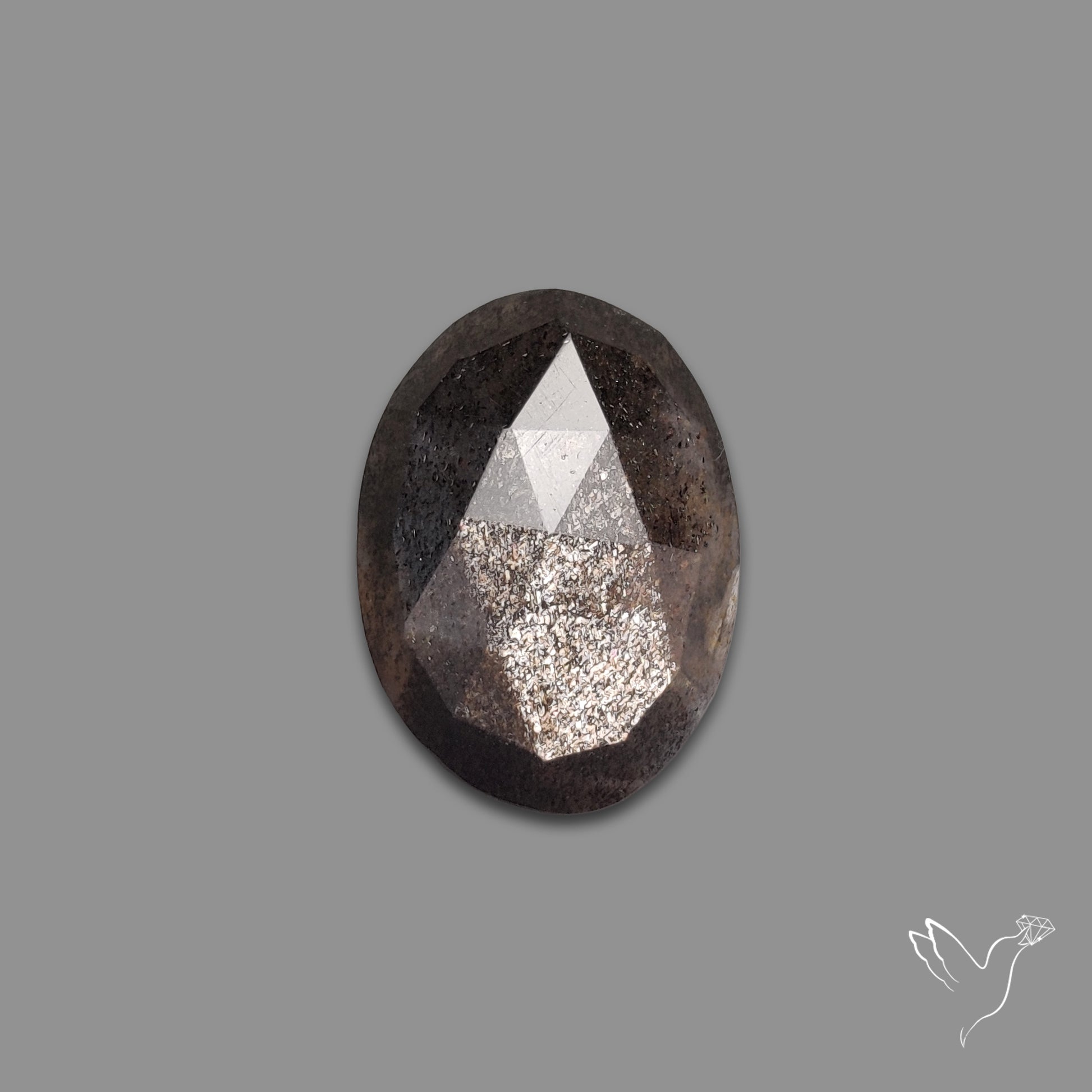 Rose Cut Silversheen Obsidian