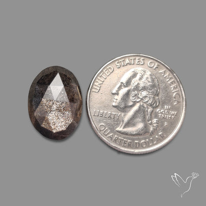 Rose Cut Silversheen Obsidian
