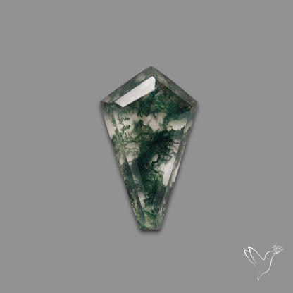 Step Cut Moss Agate