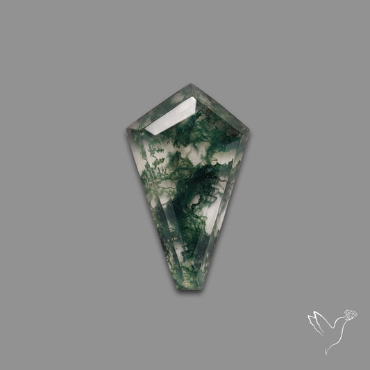 Step Cut Moss Agate