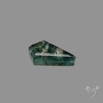 Step Cut Moss Agate