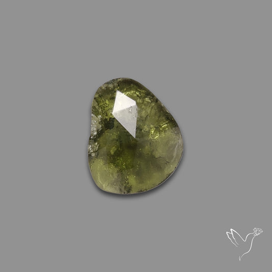 Rose Cut Moldavite (Raw Back)