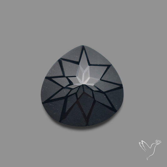 Black Spinel Precision Cut Handcarved