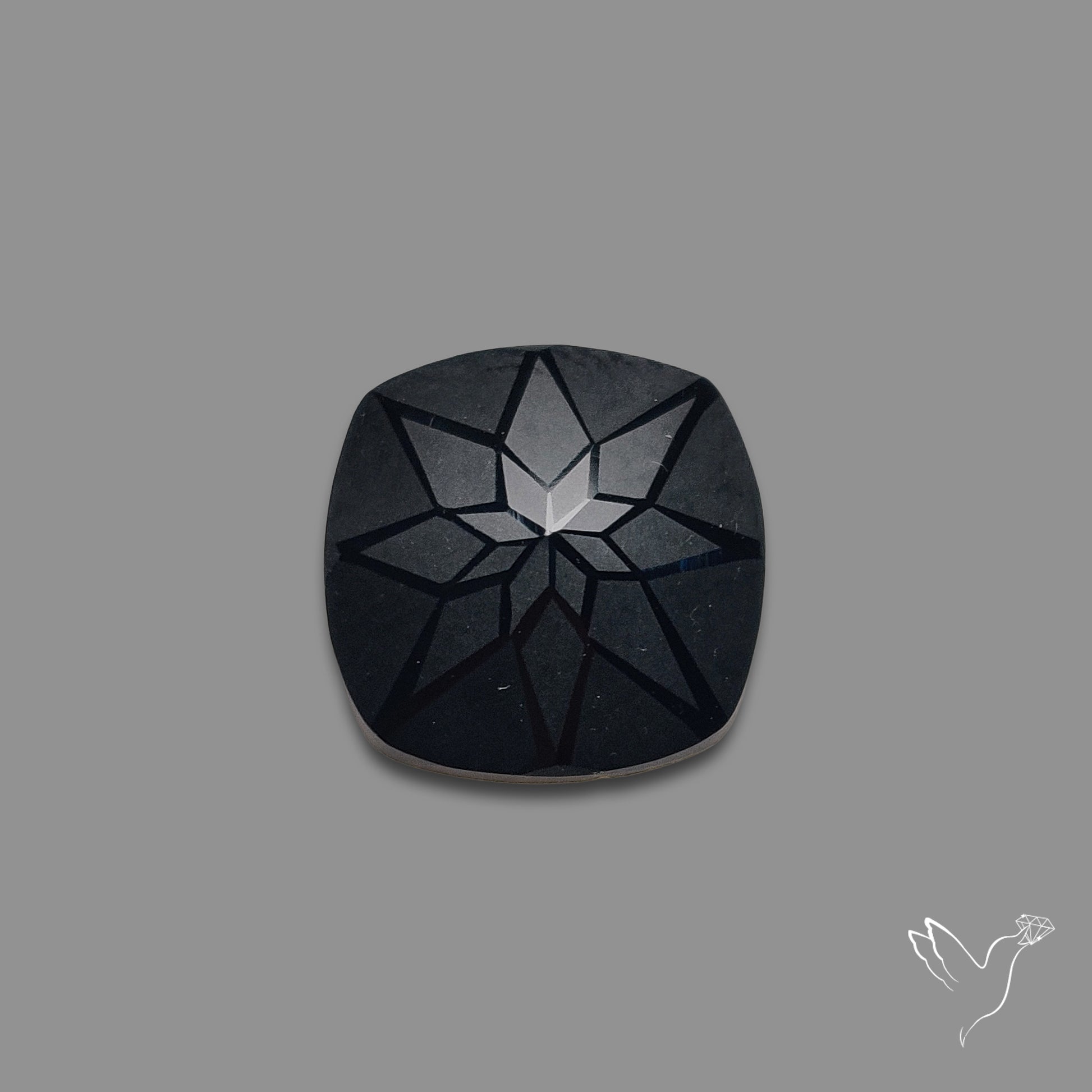 Black Spinel Precision Cut Handcarved
