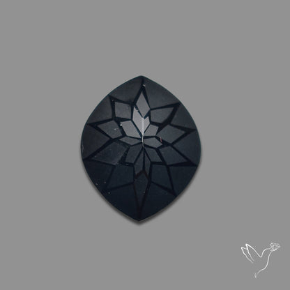 Black Spinel Precision Cut Handcarved