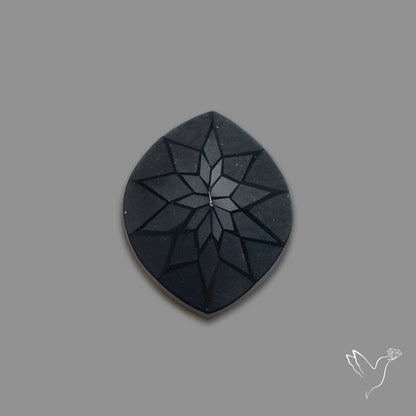 Black Spinel Precision Cut Handcarved
