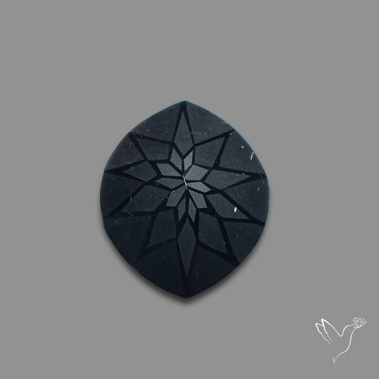 Black Spinel Precision Cut Handcarved