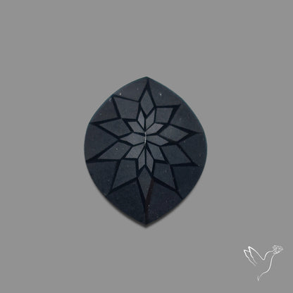 Black Spinel Precision Cut Handcarved