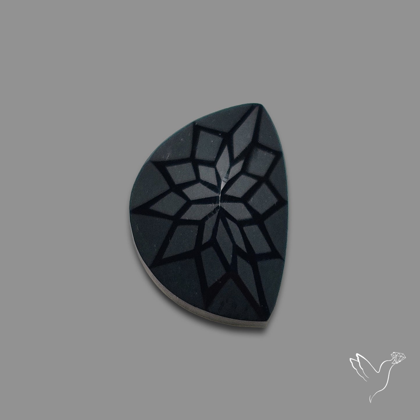 Black Spinel Precision Cut Handcarved