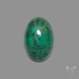 Deep Green Belgian Teal Fluorite Cabochon High Domed