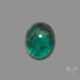 Deep Green Belgian Teal Fluorite Cabochon High Domed