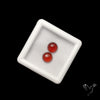 Rose Cut Hessonite Garnets Pair