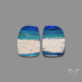Rare Australian Pipe Opals Pair Crystal Pipe Opal (backed)